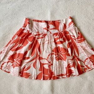 Orange & white floral Roxy Skirt